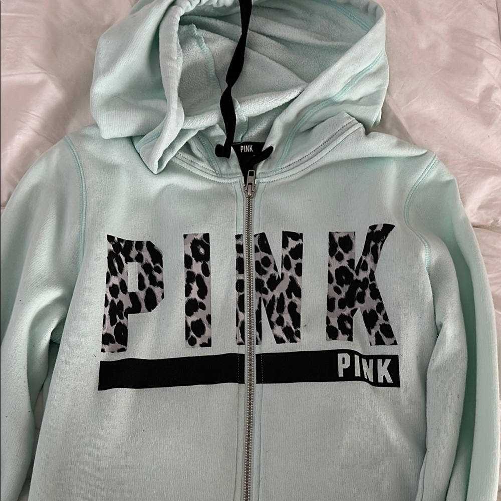 PINK Victoria's Secret Green Jacket Casual Hooded